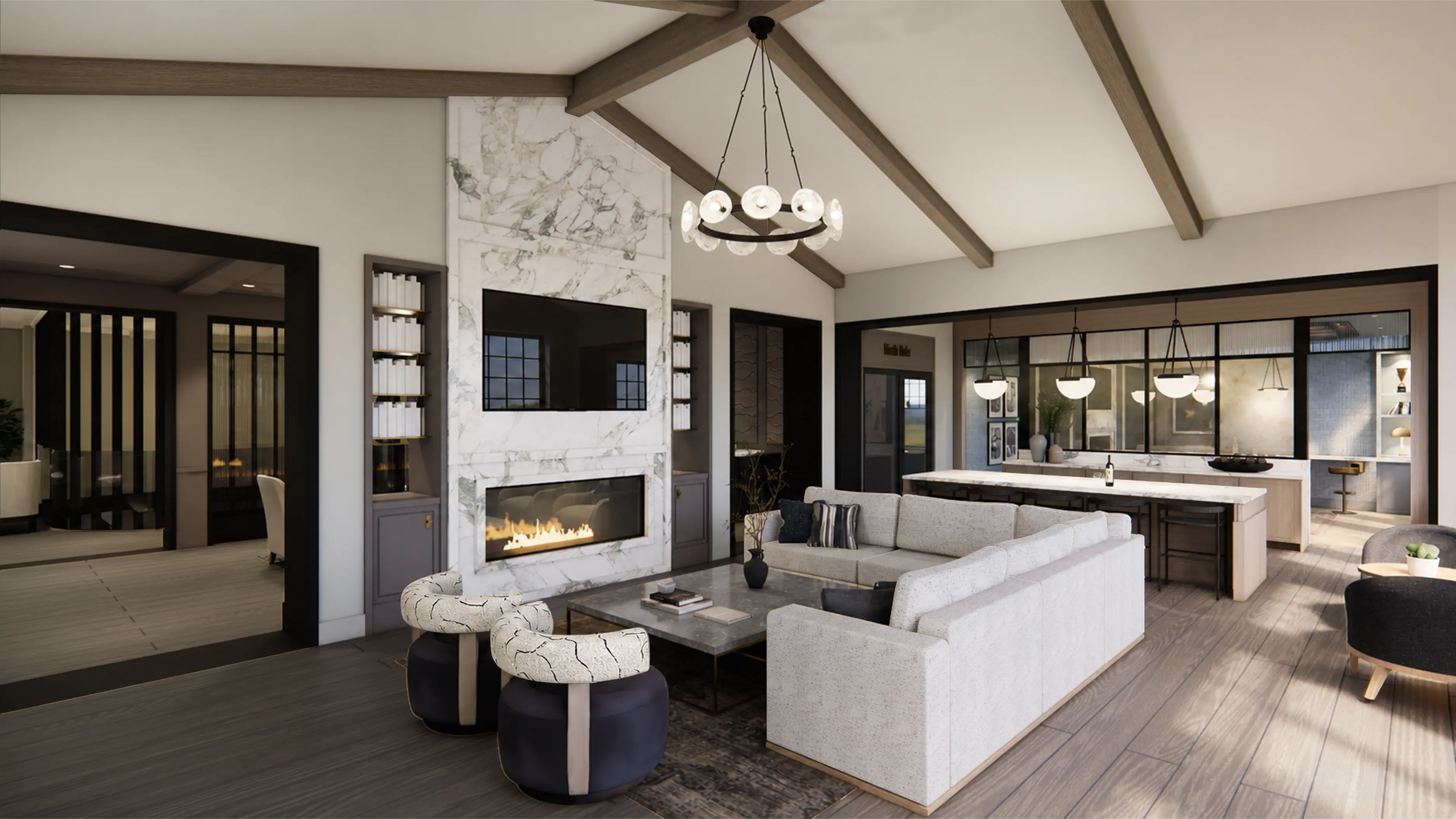 Clubroom at The Blue Hill Luxury Apartments in Watchung, New Jersey